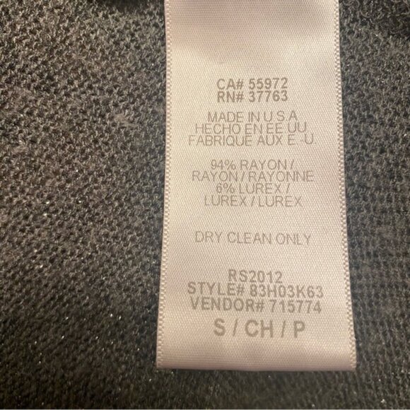 C&C CALIFORNIA TOP LONG SLEEVE TEE SILVER METALLIC BOAT NECK BATEAU SIZE S - Picture 10 of 10